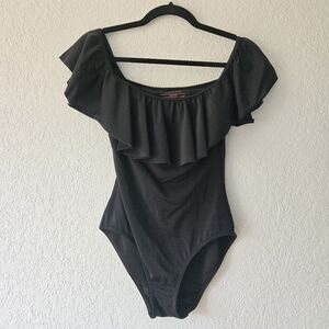 Victorias Secret Medium Black One Piece Swimsuit Off the Shoulder
